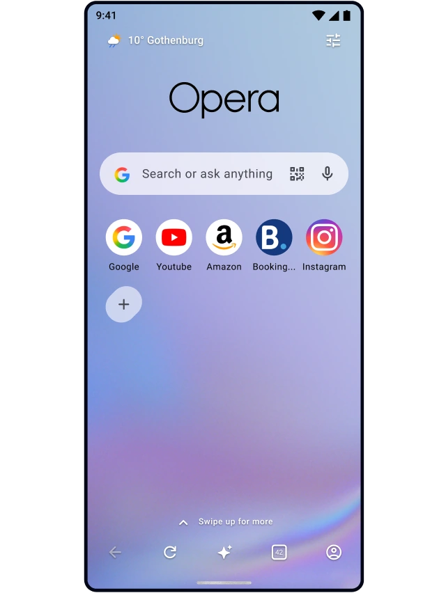 Opera 官方 Android 浏览器界面